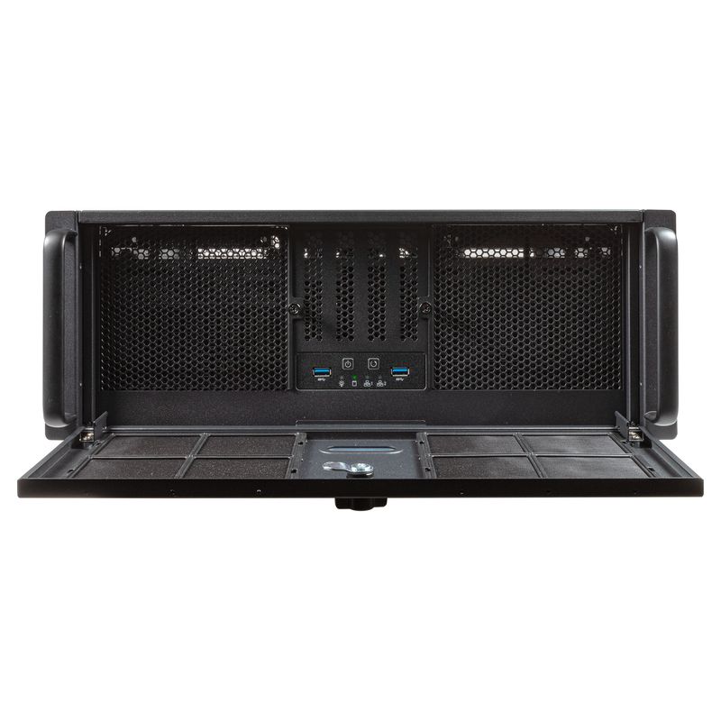 Unykach-UK4339H-Custodia-rack-4U-da-19---Dimensioni-unita-supportate-35-25---Filtro-antipolvere---USB-A-3.0-USB-C---Colore-nero