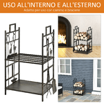 Outsunny-Portalegna-in-Ferro-Battuto-con-Attrezzi-per-Camino-e-Manici-Base-Porta-Legna-Rialzata-e-Decori-51.5x33x77cm---Nero