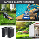 Outsunny-Capanno-da-Giardino-2x1.5x1.9m-in-Acciaio-Zincato-Doppia-Porta-Scorrevole-e-4-Prese-d-aria