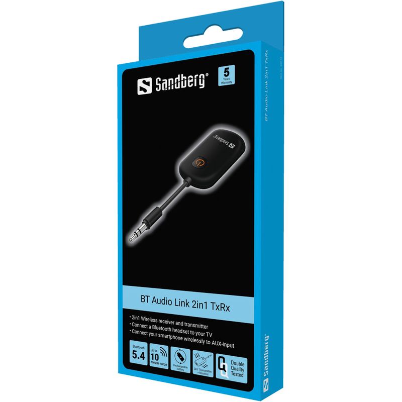 Sandberg-450-12-accessorio-per-cuffia-Ricevitore-trasmettitore--Bluetooth-Audio-Link-2in1-TxRx---Bluetooth-Audio-Link-2i