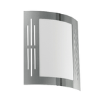 Eglo Applique Contemporanea Da Esterno City 1 Luce Acciaio Inox Grigio 1 Pannello