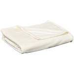 HOMCOM-Coperta-in-Flanella-330-GSM-Reversibile-per-uso-Interno-ed-Esterno-203x152x0.5-cm-Bianco-Crema