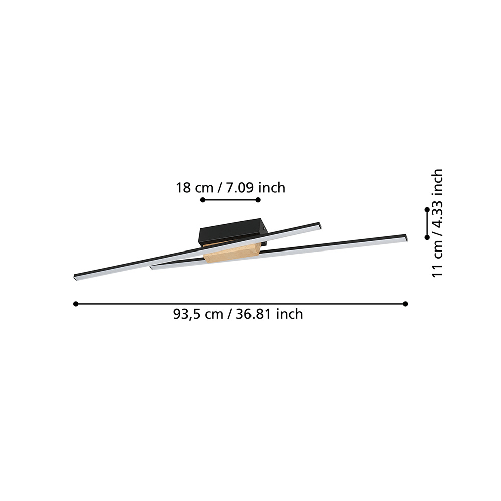 Plafoniera-Moderna-Panagria-Led-Alluminio-Rivestito-In-Legno-Nero-E-Marrone