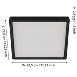 Plafoniera-Moderna-Fueva-5-In-Acciaio-Nero-Led-Integrato-205W-3000K-Ip20