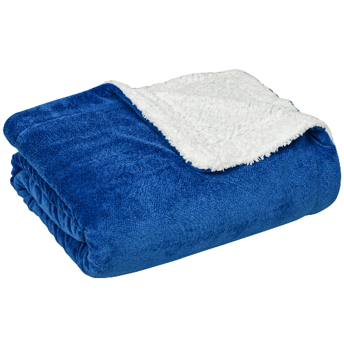 HOMCOM-Coperta-Double-Face-in-Flanella-220-GSM-e-Sherpa-260-GSM-per-Interno-ed-Esterno-203x152x0.5-cm-Blu-Scuro