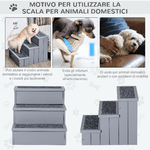 PawHut-Scaletta-per-Cani-a-3-Gradini-con-Tappeto-Antiscivolo-e-Spazio-Interno-40.5x44.5x38cm-Grigio