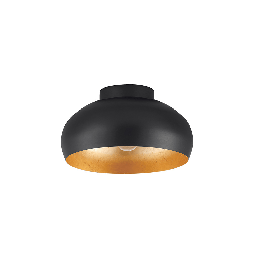 Plafoniera-Contemporanea-Mogano-2-1-Luce-Acciaio-Nero-E-Oro