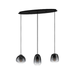 Eglo Lampadario Contemporaneo Aguilares 3 Luci Metallo Nero