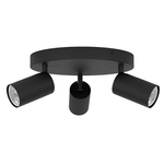 Eglo Spot Moderno Telimbela Z In Acciaio Nero 3 Luci Gu10 4,9W Ip20