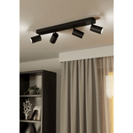 Spot-Moderno-Telimbela-Z-In-Acciaio-Nero-4-Luci-Gu10-49W-Ip20