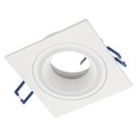 Eglo Faretto Ad Incasso Moderno Carosso In Alluminio Bianco 1 Luce Gu10 35W Ip20