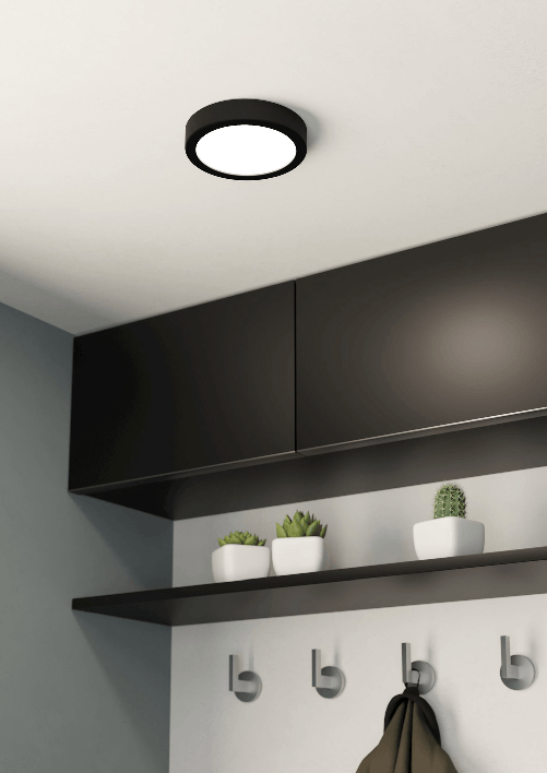 Plafoniera-Moderna-Fueva-5-In-Acciaio-Nero-Led-Integrato-11W-3000K-Ip44