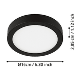 Plafoniera-Moderna-Fueva-5-In-Acciaio-Nero-Led-Integrato-11W-3000K-Ip44