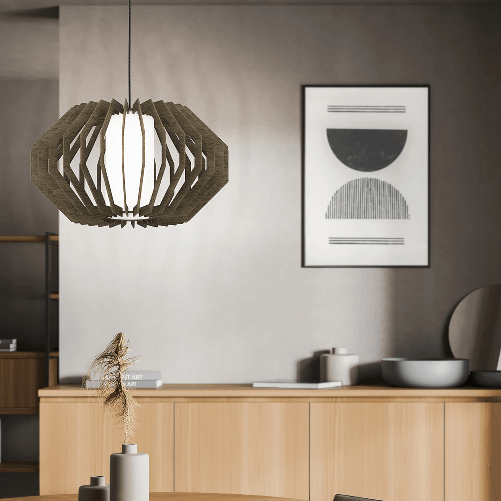 Lampadario-Contemporaneo-Rusticaria-1-Luce-Acciaio-Nero