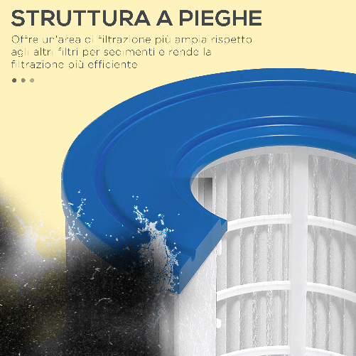 Outsunny-Set-6-Filtri-per-Piscine-e-Spa-Gonfiabili-in-Tessuto-non-Tessuto-Ø10.5x8cm-Blu-e-Bianco