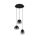 Eglo Lampadario Contemporaneo Aguilares 3 Luci Pendenti Metallo Nero