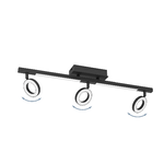 Spot-Moderno-Cardillio-2-In-Alluminio-Nero-3-Luci-Led-32W-3000K-Ip20