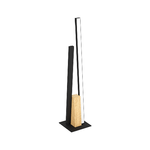 Eglo Lampada Da Scrivania Moderna Panagria Led Alluminio E Legno Nero E Marrone