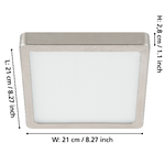 Plafoniera-Moderna-Fueva-5-Acciaio-Nichel-Satinato-Led-Integrato-17W