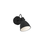 Eglo Applique Moderna San Peri 1 Luce Acciaio Nero E Bianco