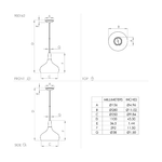 Lampadario-Contemporaneo-Sabinar-Medio-1-Luce-Metallo-Nero-E-Marrone