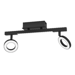 Eglo Spot Moderno Cardillio 2 In Alluminio Nero 2 Luci Led 3,2W 3000K Ip20