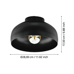 Plafoniera-Contemporanea-Mogano-2-1-Luce-Acciaio-Nero