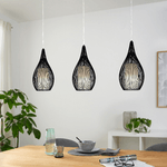 Lampadario-Contemporaneo-Razoni-3-Luci-Acciaio-Nero