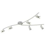 Spot-Moderno-Magnum-Led-In-Acciaio-Nichel-Satinato-6-Luci-Gu10-28W-3000K-Ip20