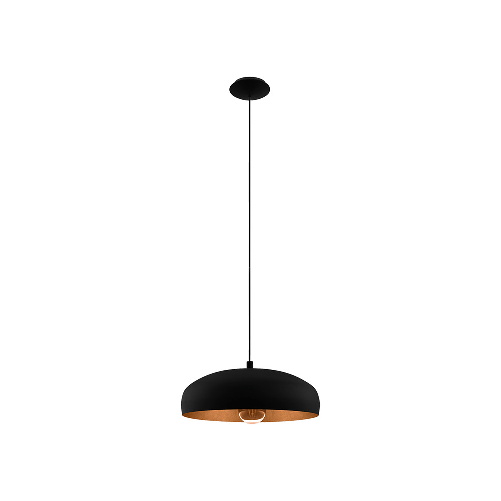 Lampadario-Contemporaneo-Mogano-1-Luce-Acciaio-Nero-E-Rame