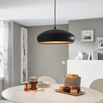 Lampadario-Contemporaneo-Mogano-1-Luce-Acciaio-Nero-E-Rame