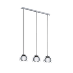 Eglo Lampadario Contemporaneo Rocamar 3 Luci Acciaio Cromo E