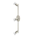 Eglo Spot Moderno Buzz Led In Acciaio Nichel Satinato 3 Luci Gu10 2,8W Ip20