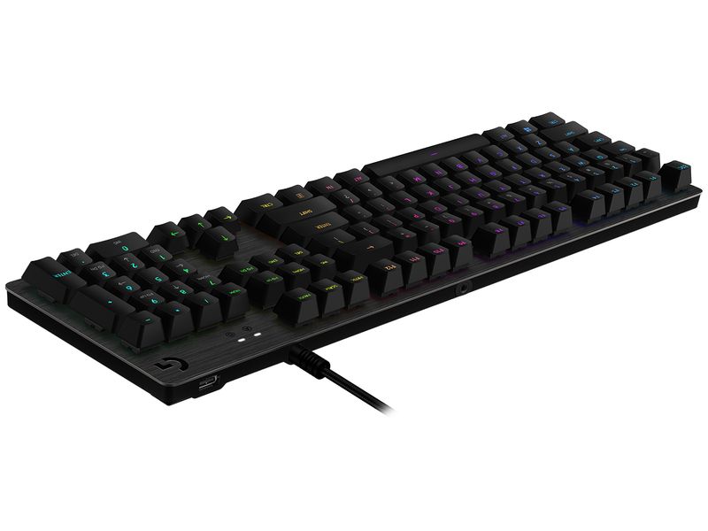 Logitech-G-G513-CARBON-LIGHTSYNC-RGB-Mechanical-Gaming-Keyboard-GX-Brown-tastiera-USB-QWERTY-Spagnolo-Carbonio