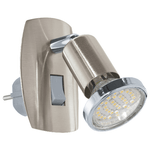 Eglo Applique Moderna Mini 4 Acciaio Nichel Satinato 1 Luce Gu10 2,8W