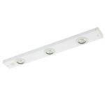 Applique-Moderna-Kob-Led-Acciaio-Bianco-3-Luci-Led-23W