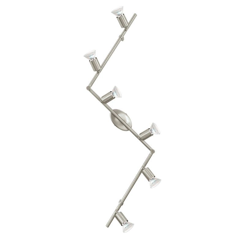 Spot-Moderno-Buzz-Led-In-Acciaio-Nichel-Satinato-6-Luci-Gu10-28W-Ip20