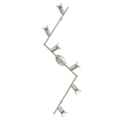 Spot-Moderno-Buzz-Led-In-Acciaio-Nichel-Satinato-6-Luci-Gu10-28W-Ip20