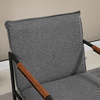 HOMCOM-Sedia-Moderna-per-Soggiorno-e-Camera-da-Letto-con-Braccioli-Seduta-Imbottita-e-Tessuto-Effetto-Lino-65.5x85x85-cm
