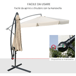 Outsunny-Ombrellone-da-Giardino-Ø2.7x2.7m-a-Braccio-con-Tettuccio-Regolabile-Marrone-Chiaro