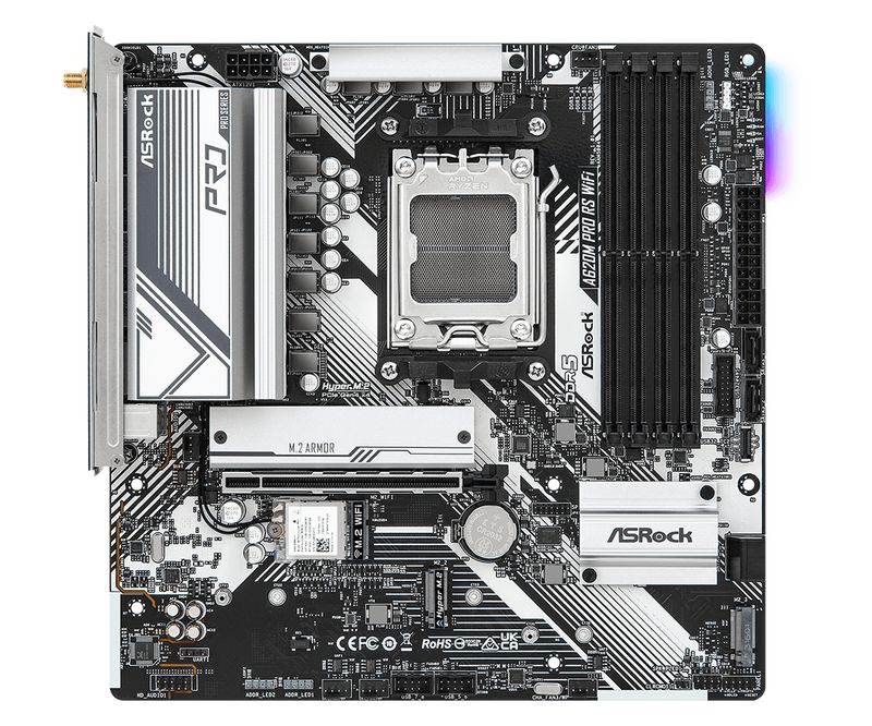 Asrock-A620M-Pro-RS-WiFi-AMD-A620-Presa-di-corrente-AM5-micro-ATX