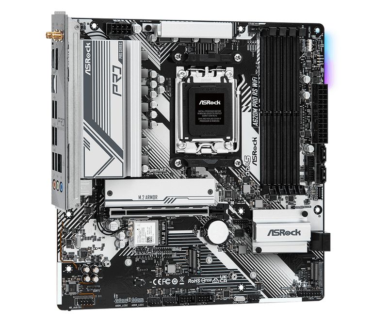 Asrock-A620M-Pro-RS-WiFi-AMD-A620-Presa-di-corrente-AM5-micro-ATX