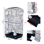 PawHut-Voliera-Gabbia-per-Uccelli-Realizzata-in-Filo-di-Ferro-con-Vassoio-47.5-x-36-x-91cm-Nero