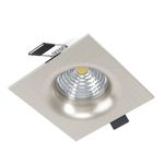 Eglo Faretto Ad Incasso Moderno Saliceto Alluminio Nichel Satinato Led Integrato 6W