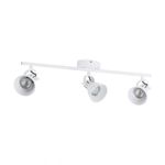 Eglo Spot Moderno Seras 1 In Acciaio Bianco 3 Luci Gu10 3W Ip20