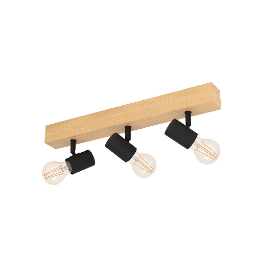 Plafoniera-Industrial-Townshend-3-3-Luci-Legno-Marrone-E-Nero