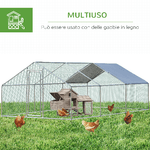 PawHut-Pollaio-per-Galline-da-Esterno-in-Metallo-con-Copertura-in-Tessuto-Oxford-600x303.5x195-cm-Argento