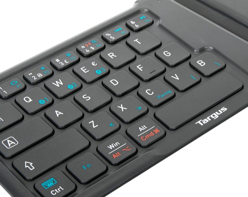 Targus-AKF003NO-tastiera-Bluetooth-QWERTY-Nordic-Nero--FOLDING-ERGONOMIC-TABLET-KB---NO----Versione-UK