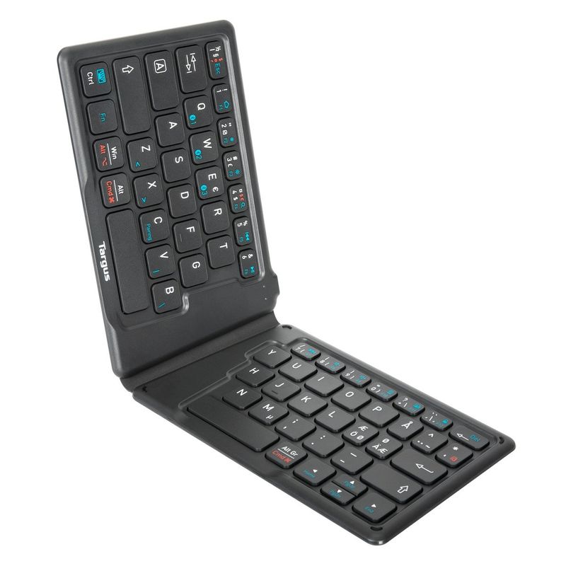 Targus-AKF003NO-tastiera-Bluetooth-QWERTY-Nordic-Nero--FOLDING-ERGONOMIC-TABLET-KB---NO----Versione-UK