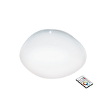 Eglo Plafoniera Contemporanea Sileras Led Acciaio Bianco D60Cm